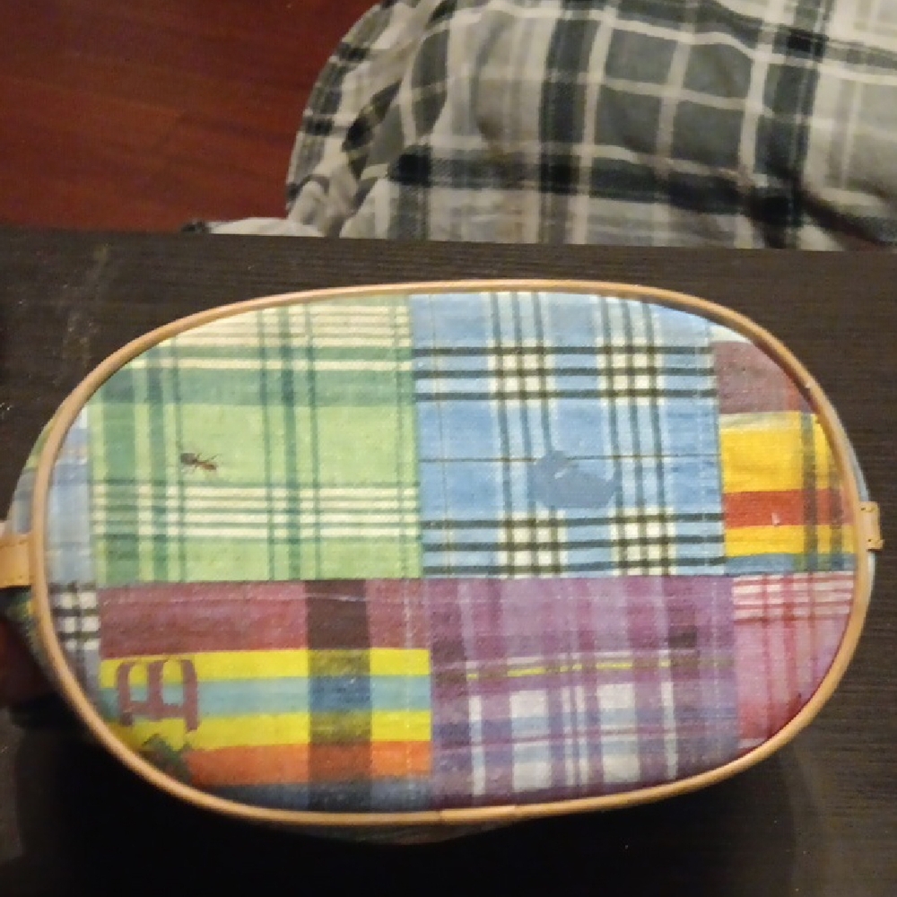 Dooney & Bourke Y2K-ERA 2-fer "Picnic Ants Madness" Plaid Canvas Bag & Wristlet - Picture 7 of 16